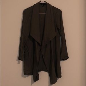 Forever 21 olive cape-like cardigan size S